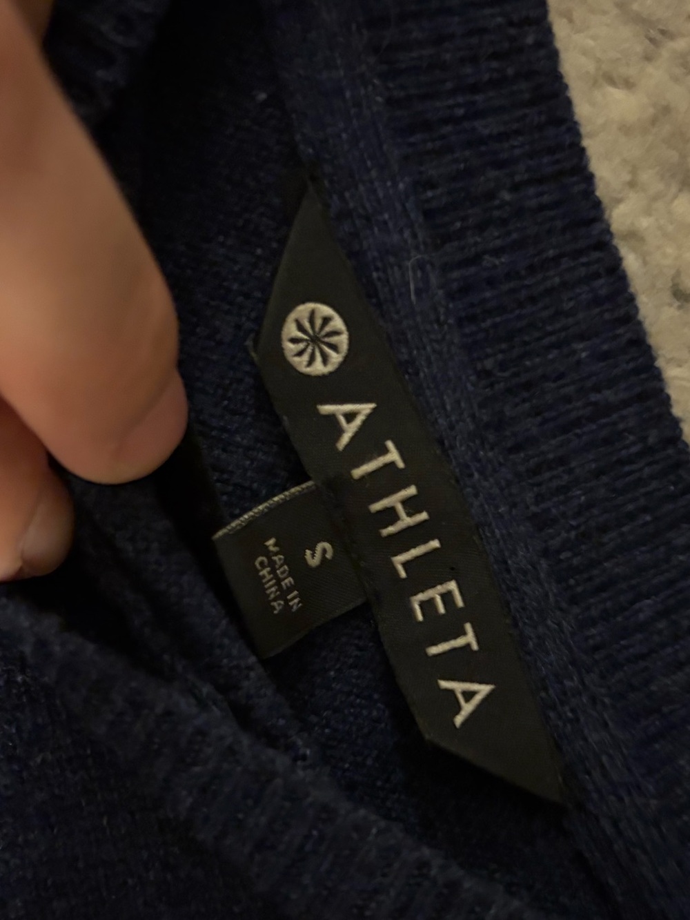 Athleta Stargazer Wool Cashmere Blend Colorblock Sweater Small Navy Tunic - Picture 7 of 9